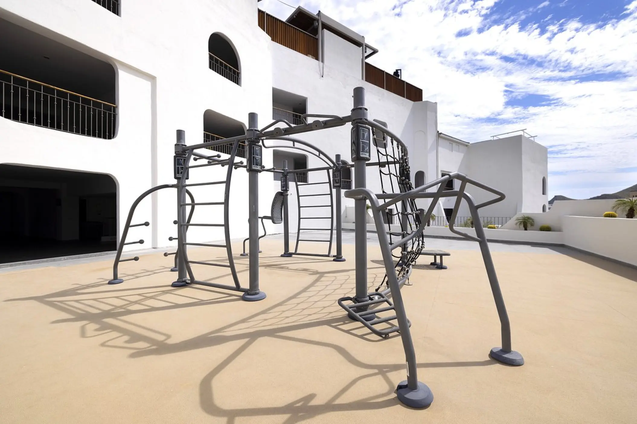 Outdoor jungle gym and fitness equipment at ME Cabo, Cabo San Lucas