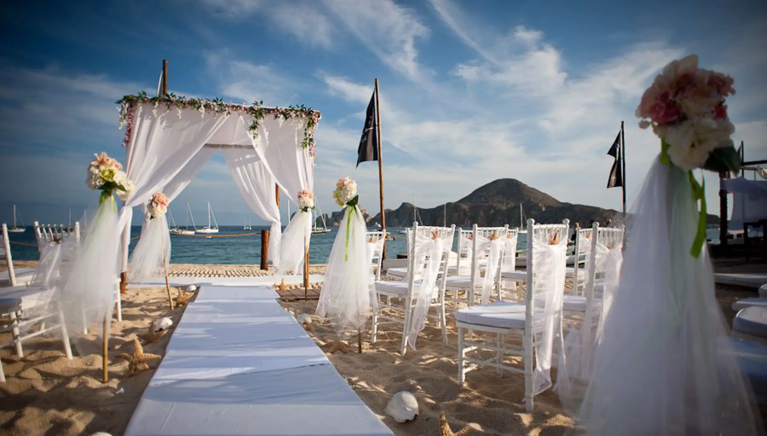 Ceremony on the beach at ME Cabo