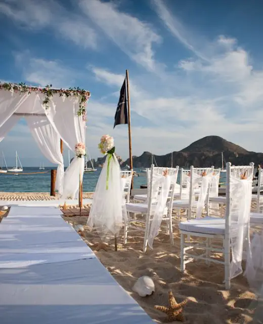 Ceremony on the beach at ME Cabo