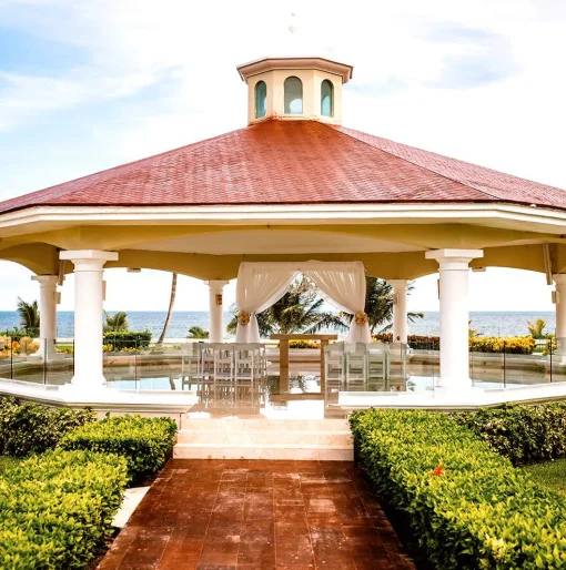 Bugambilias gazebo wedding venue at Moonpalace Cancun resort.