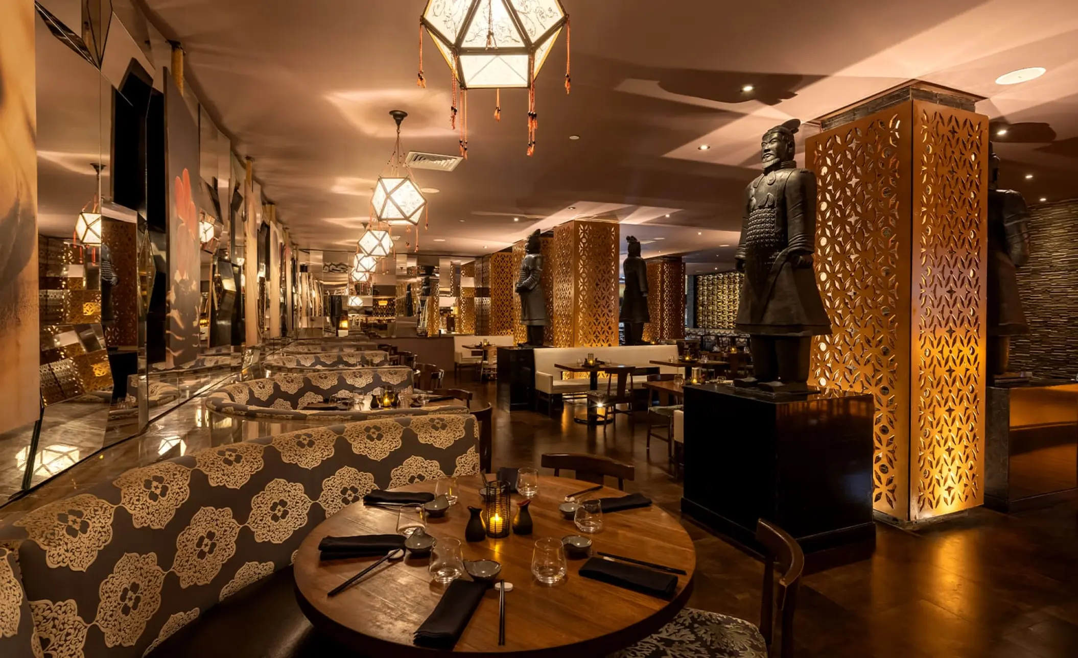 Momo Asian restaurant dining area at Moon Palace Cancun