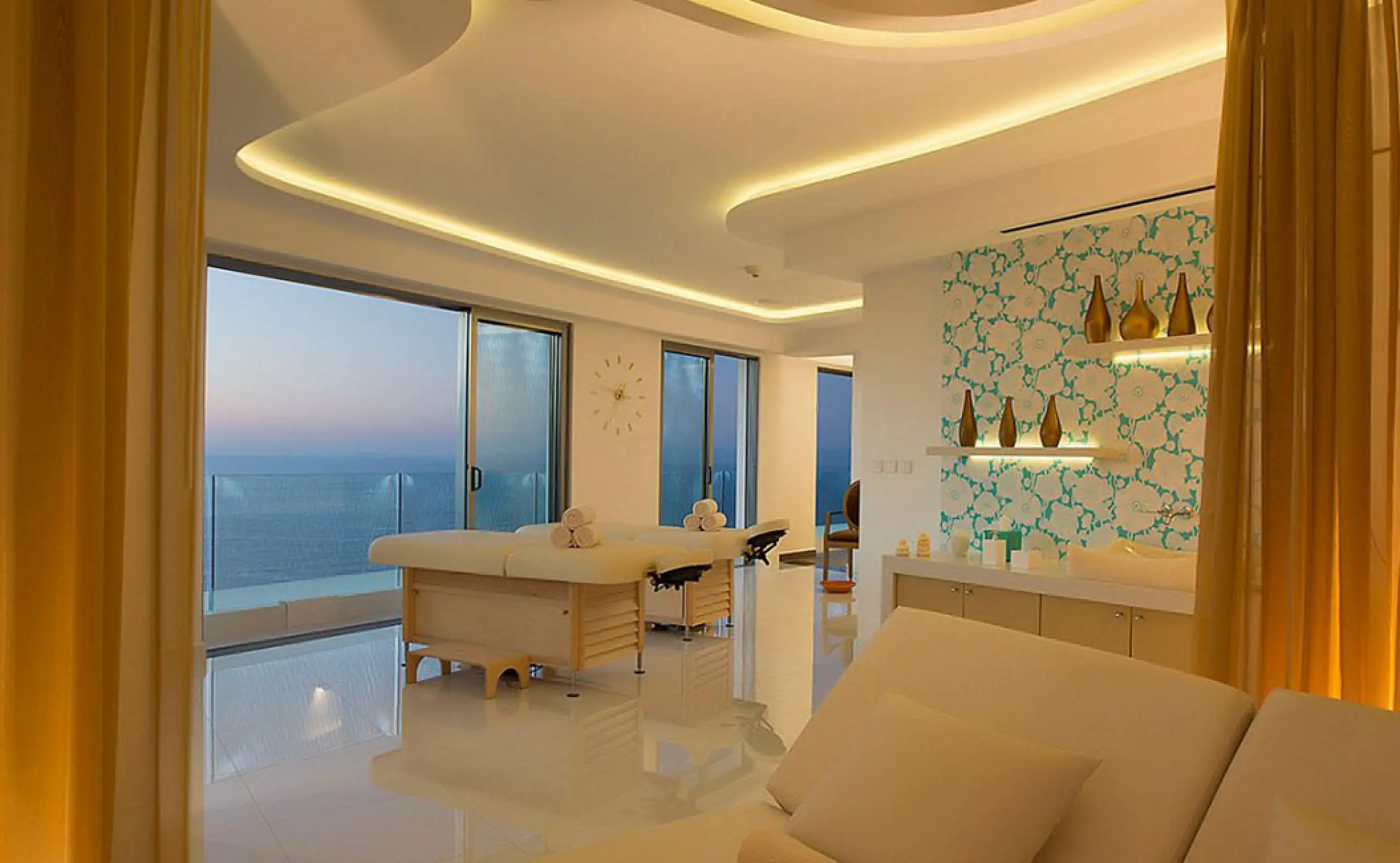Spa treatment room with ocean views at Hotel Mousai, Puerto Vallarta