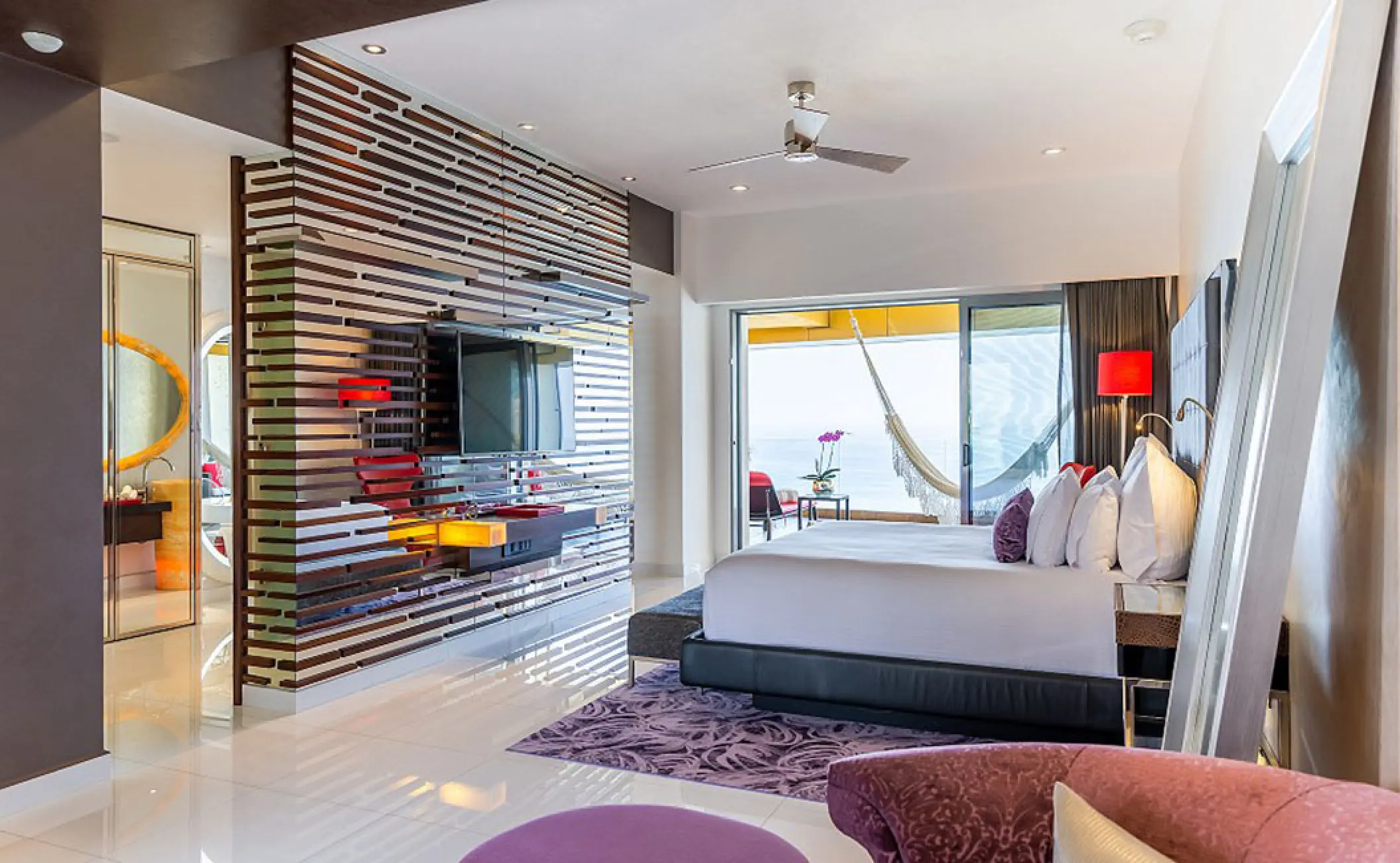 Modern suite with balcony at Hotel Mousai, Puerto Vallarta