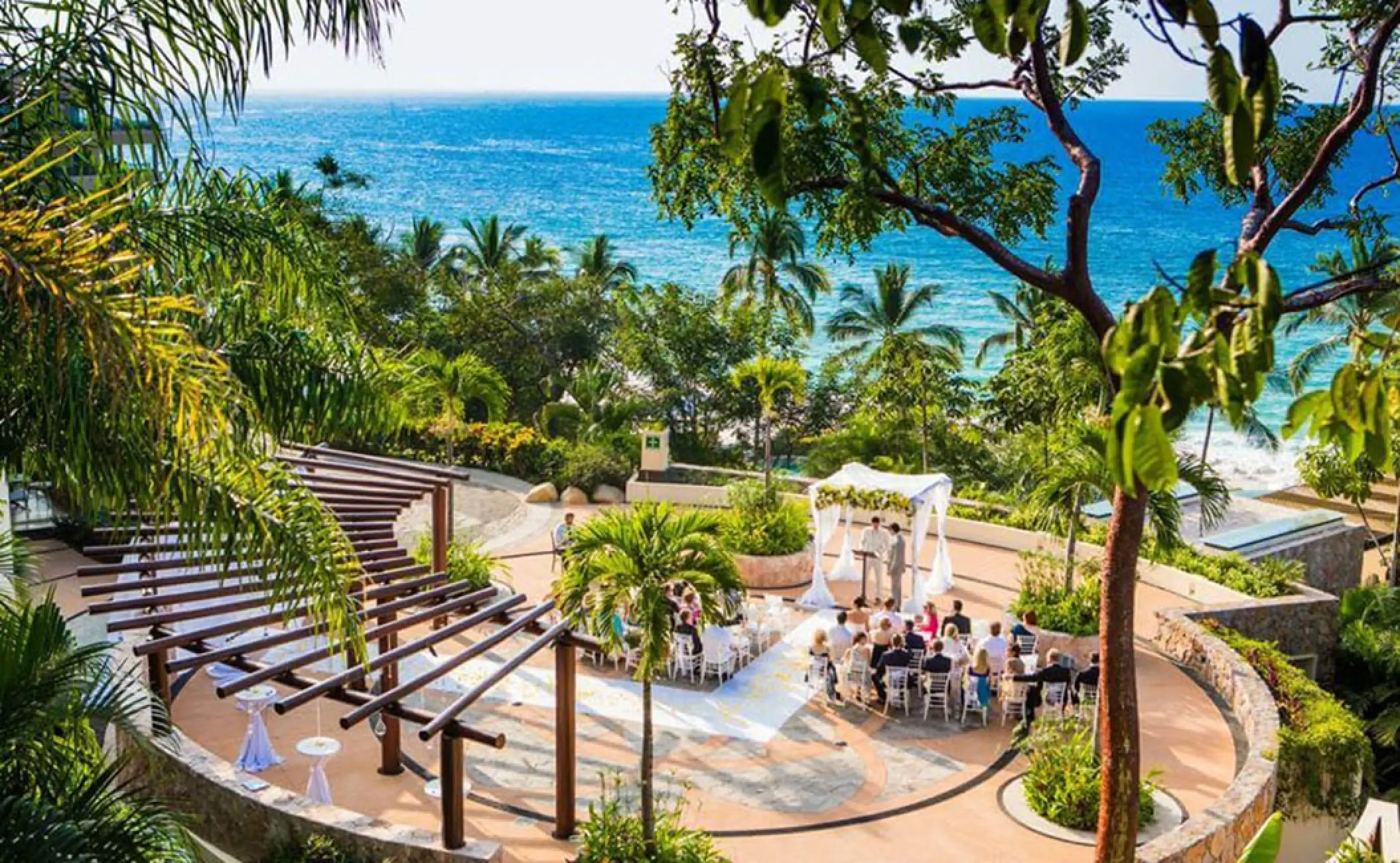 La Plazoleta wedding ceremony at Garza Blanca Preserve, Puerto Vallarta