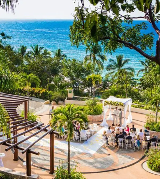 La Plazoleta wedding ceremony at Garza Blanca Preserve, Puerto Vallarta