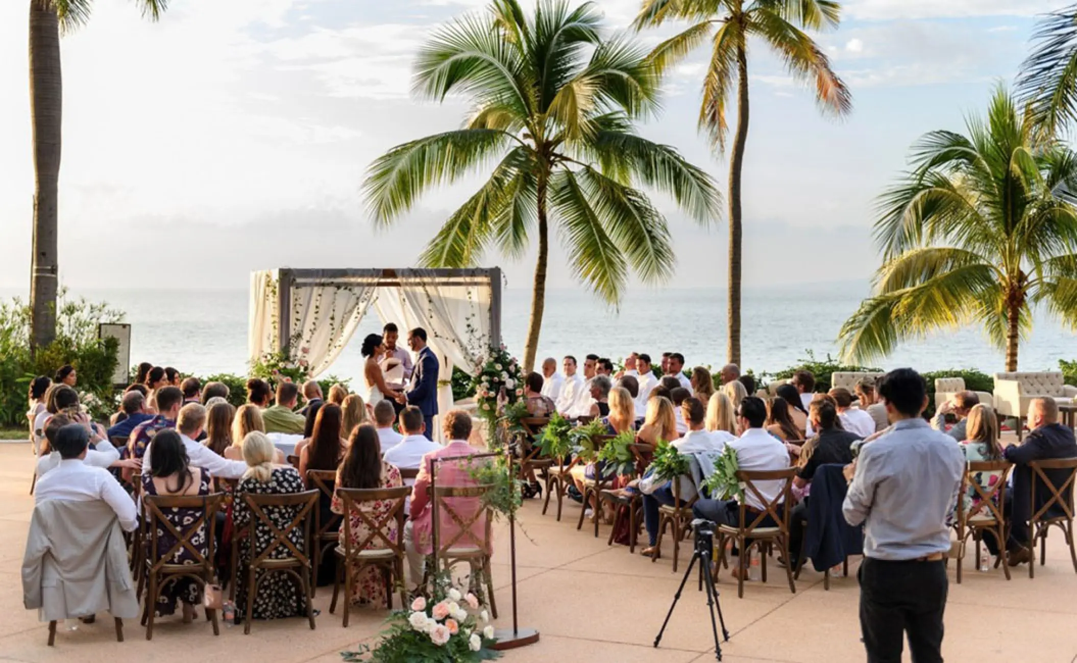 Terrace wedding ceremony at Garza Blanca Preserve, Puerto Vallarta