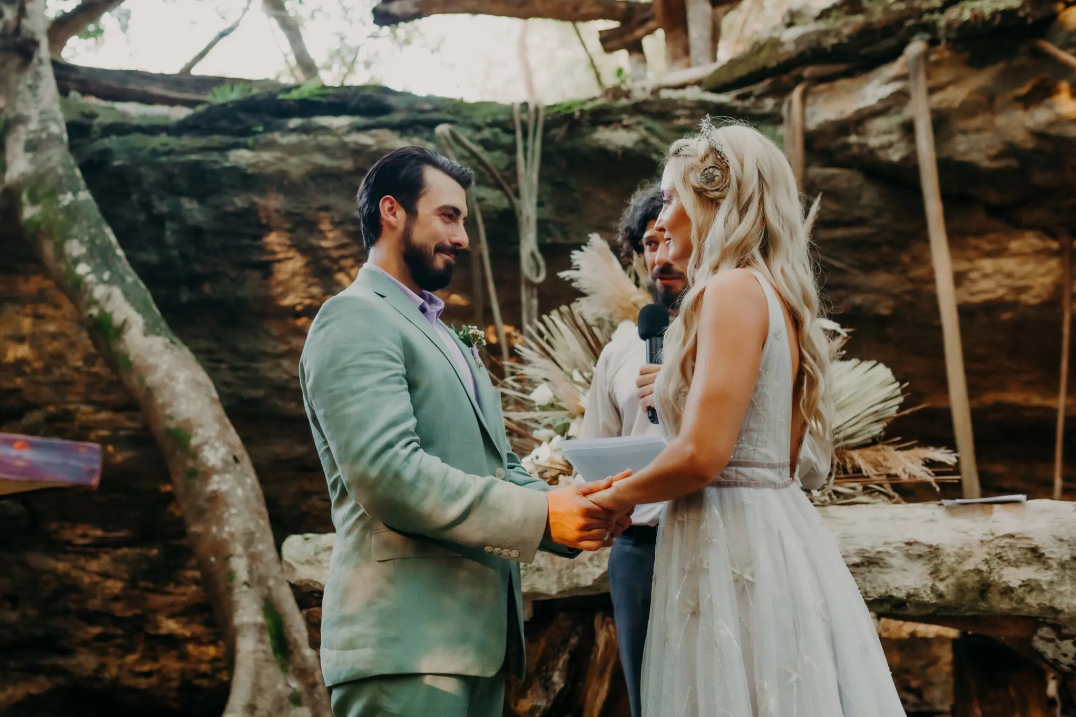 Cenote wedding ceremony at Nickelodeon Riviera Maya