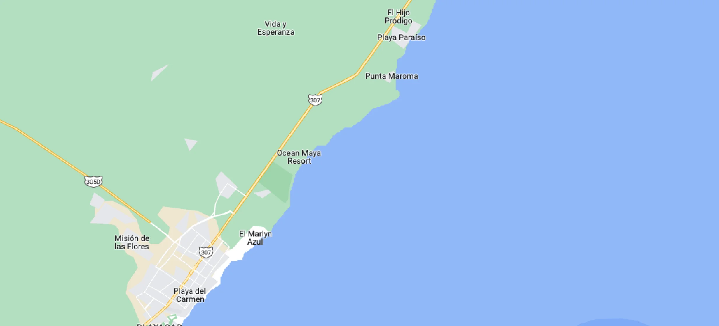 Google maps of Nickelodeon Hotels & Resorts Riviera Maya