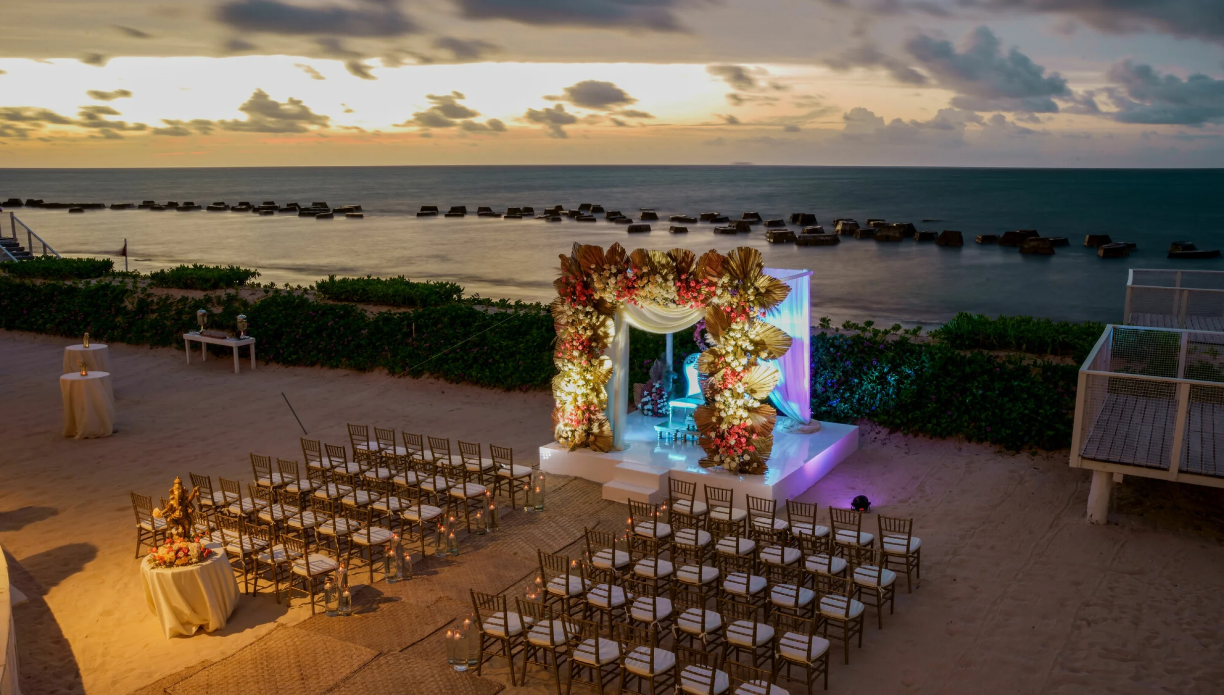 Ceremony on the beach at Nickelodeon Riviera Maya
