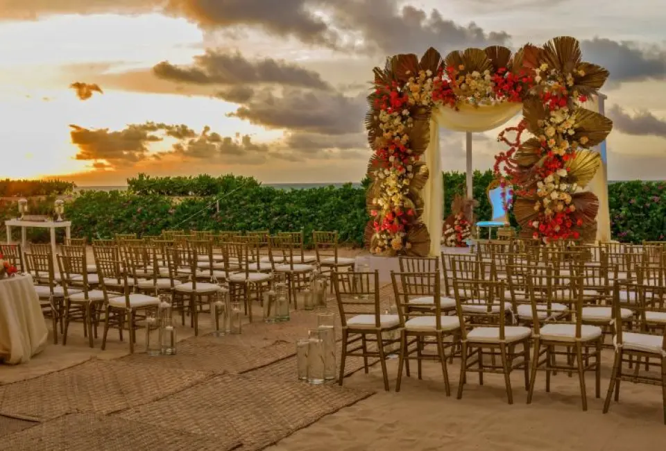 Ceremony on the bottom beach at Nickelodeon Riviera Maya