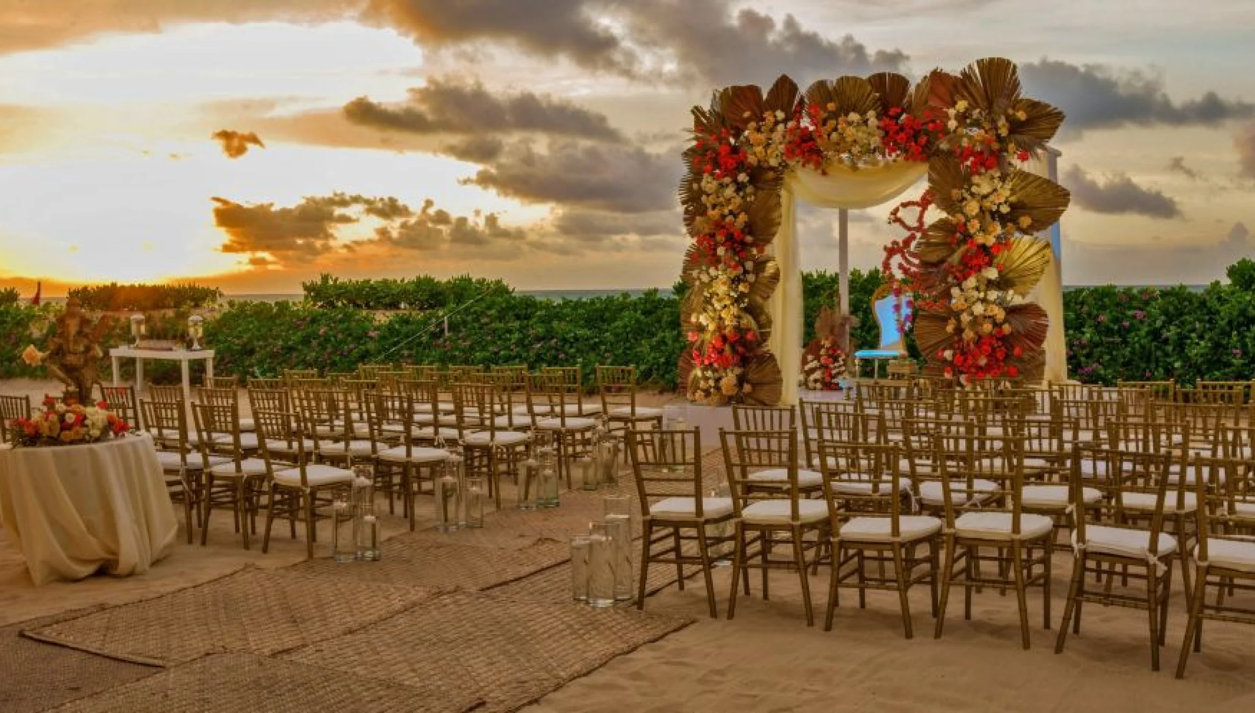 Ceremony on the bottom beach at Nickelodeon Riviera Maya