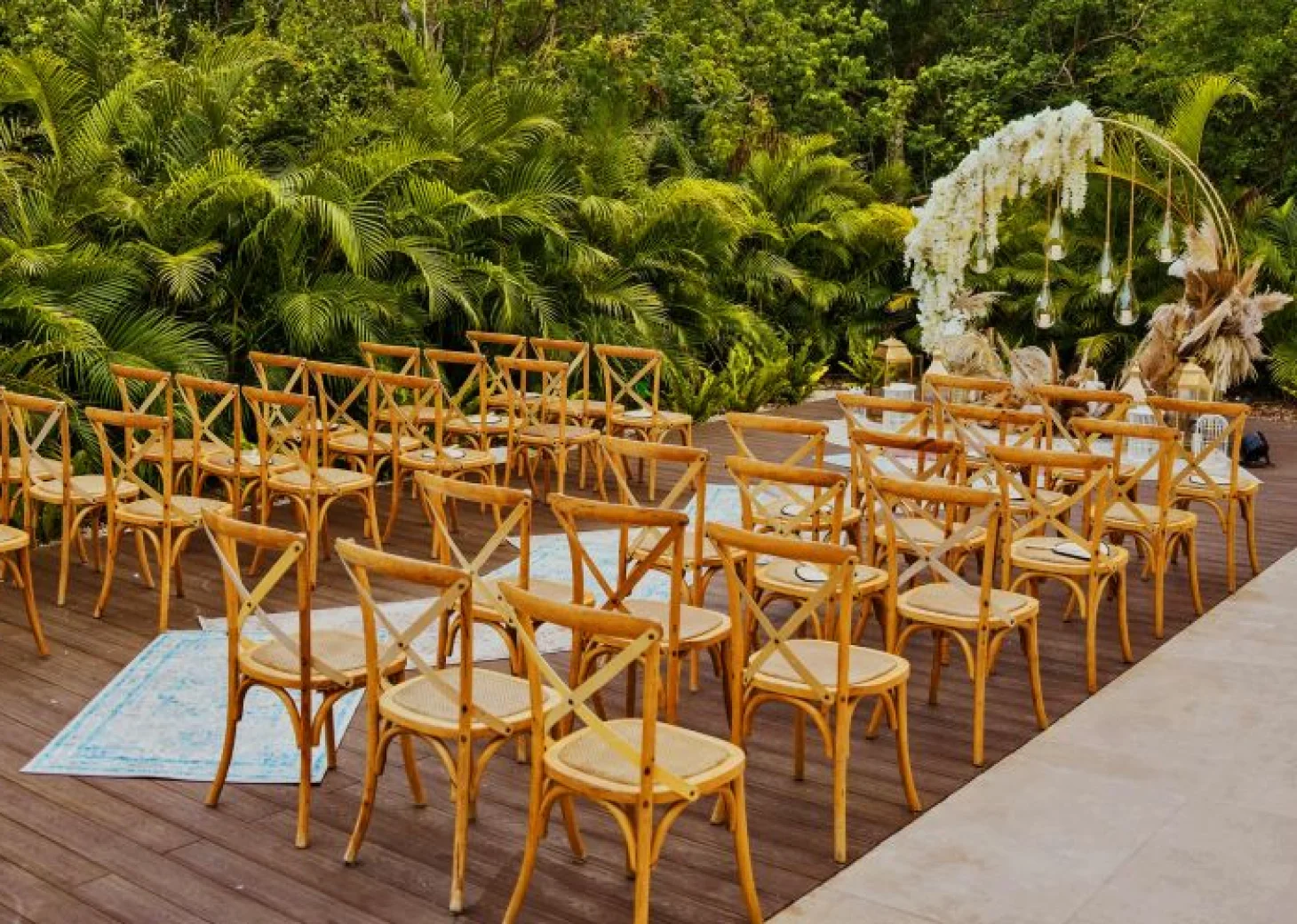 Ceremony on the Le spatule wedding venue at Nickelodeon Riviera Maya