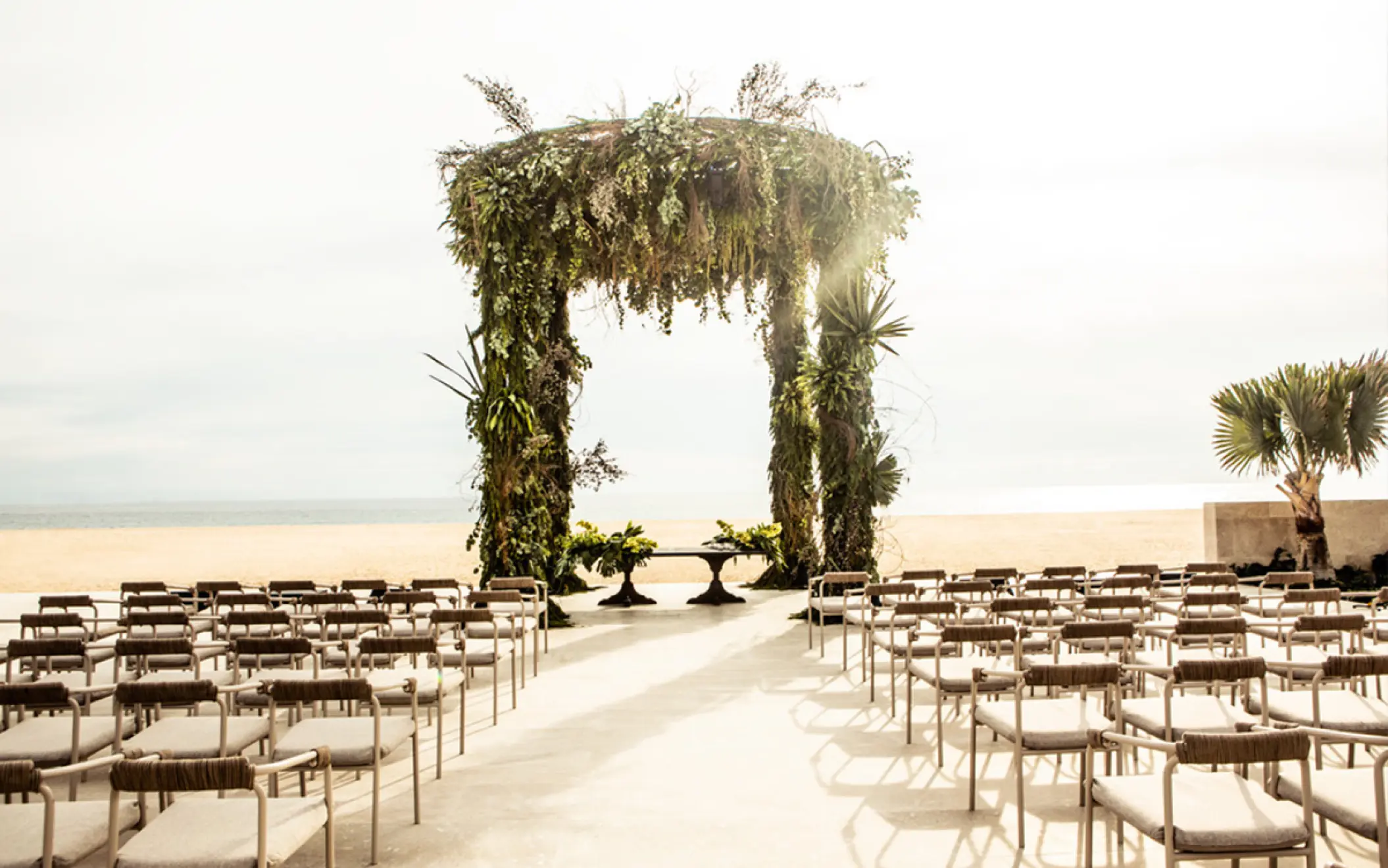 Terrace wedding ceremony at Nobu Hotel, Cabo San Lucas