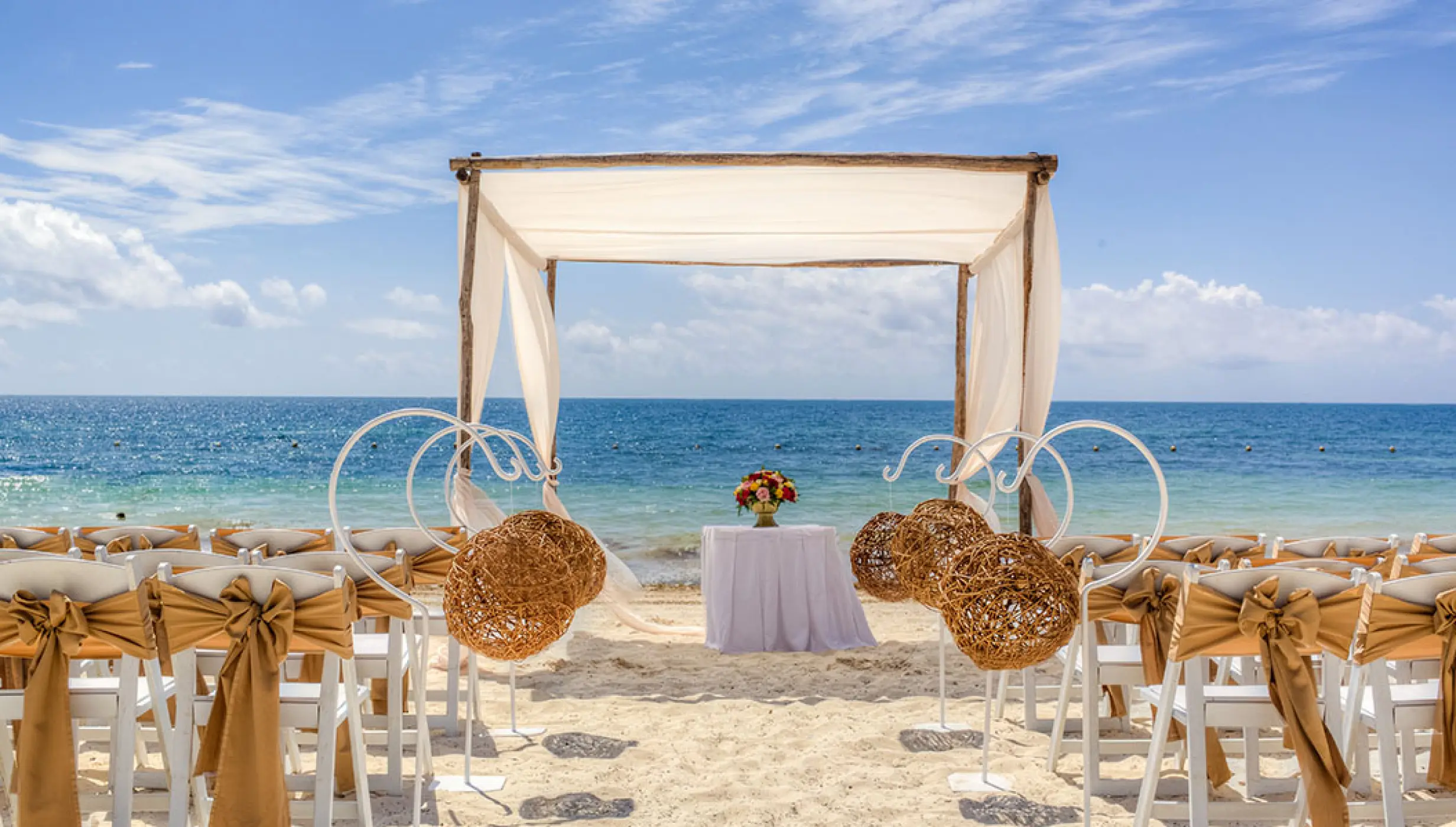 Beach Wedding venue at Ocean Coral and Turquesa Resort.