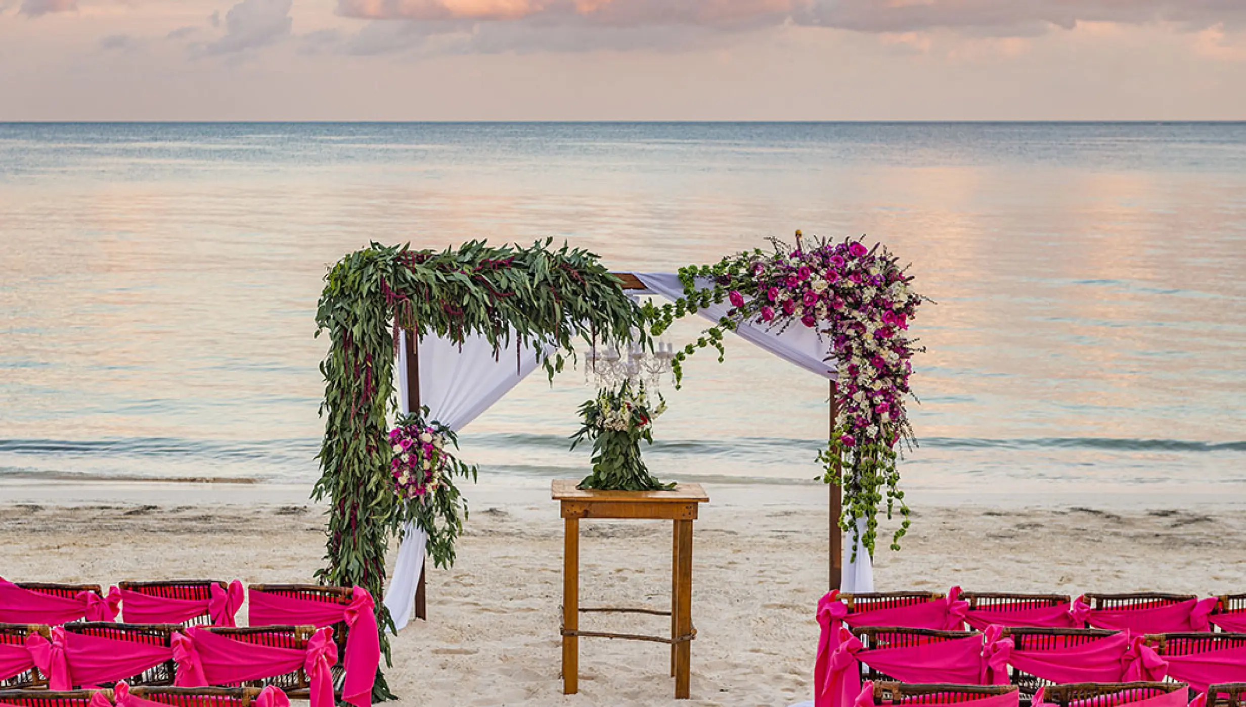 Beach Wedding venue at Ocean Coral and Turquesa Resort.