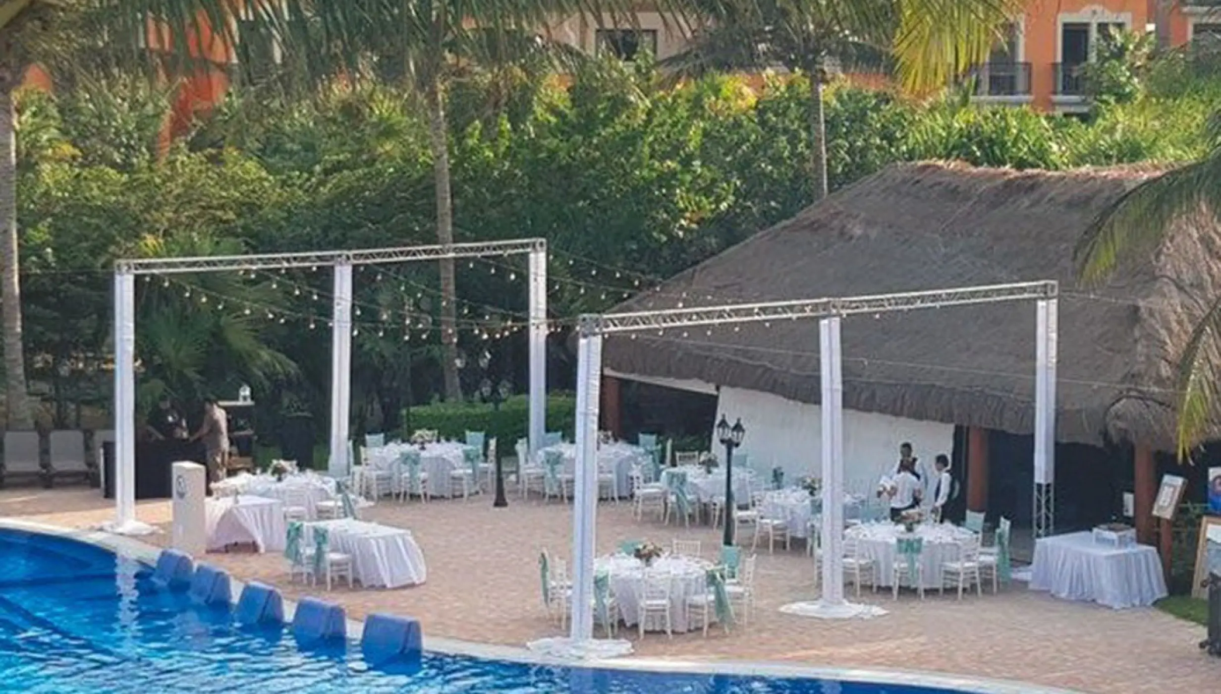 La creperie private wedding venue at Ocean Coral and Turquesa hotel.