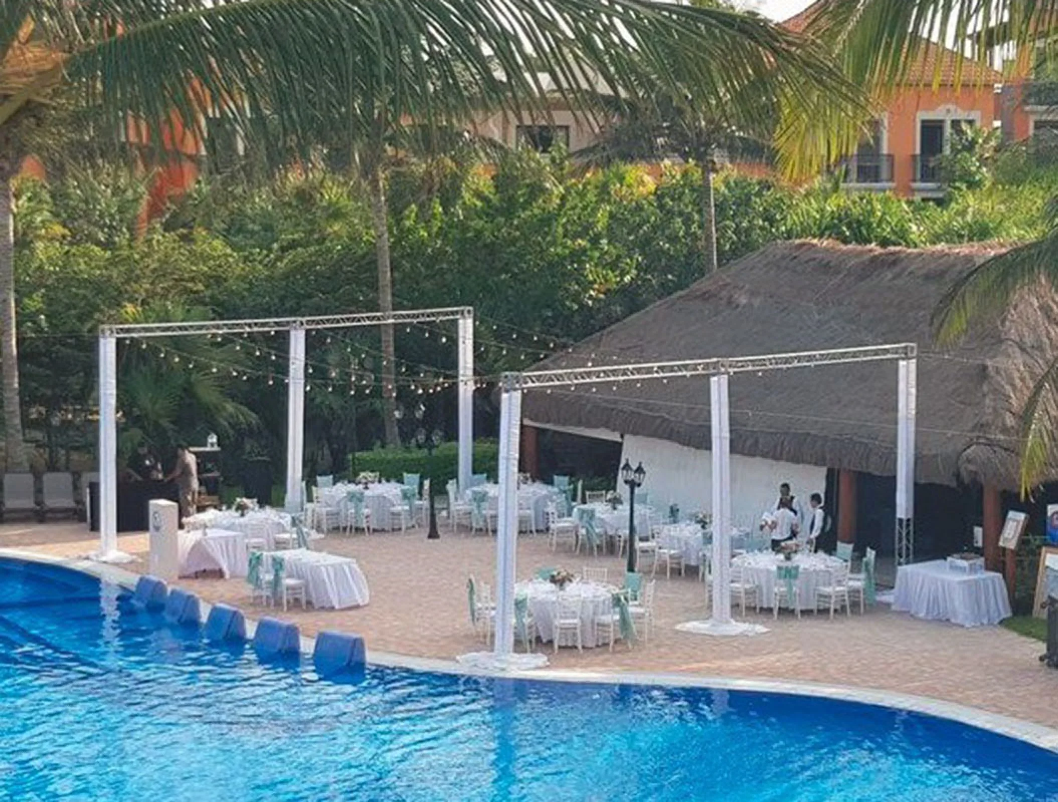 La creperie private wedding venue at Ocean Coral and Turquesa hotel.