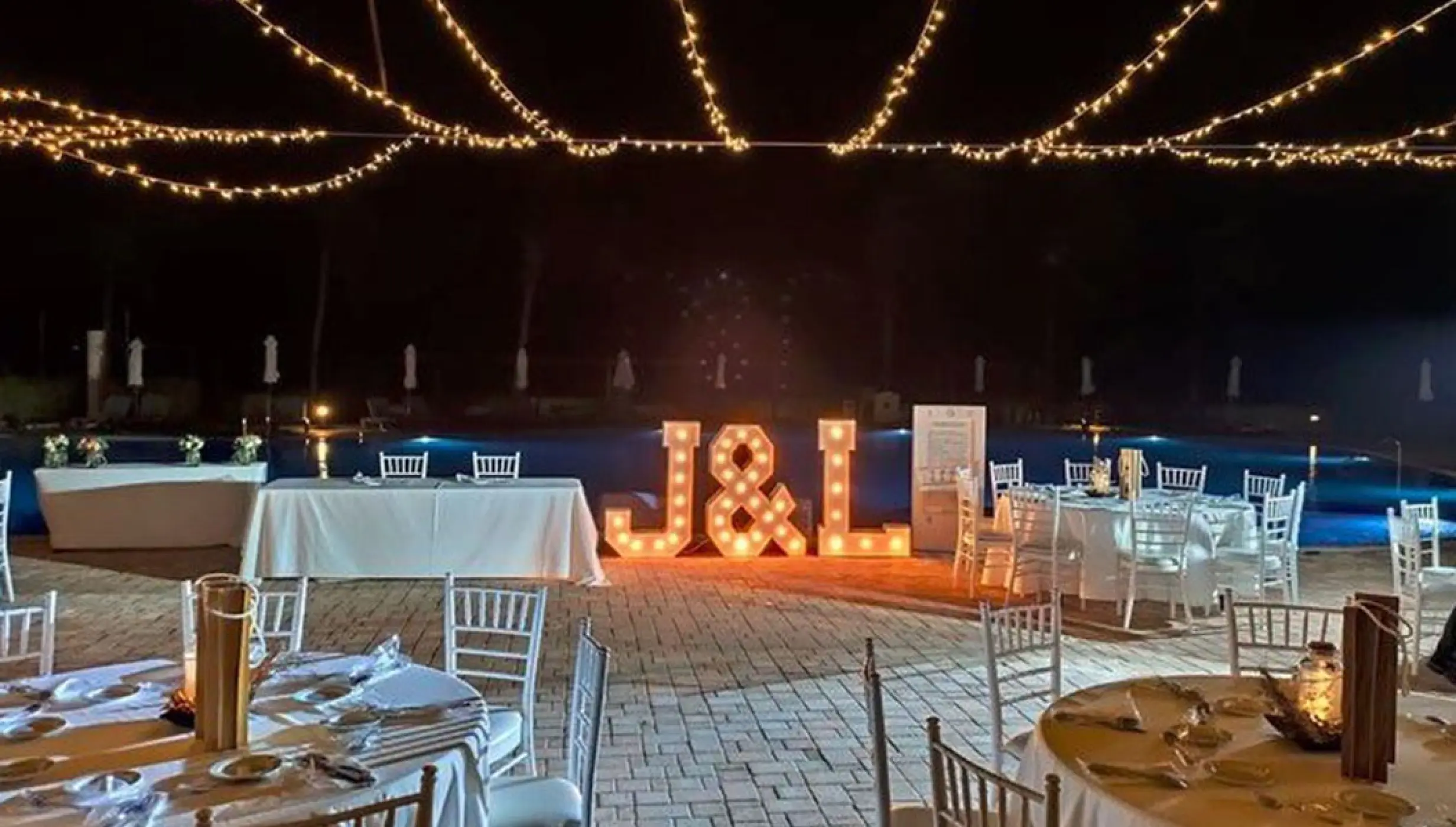 La creperie private wedding venue at Ocean Coral and Turquesa hotel.