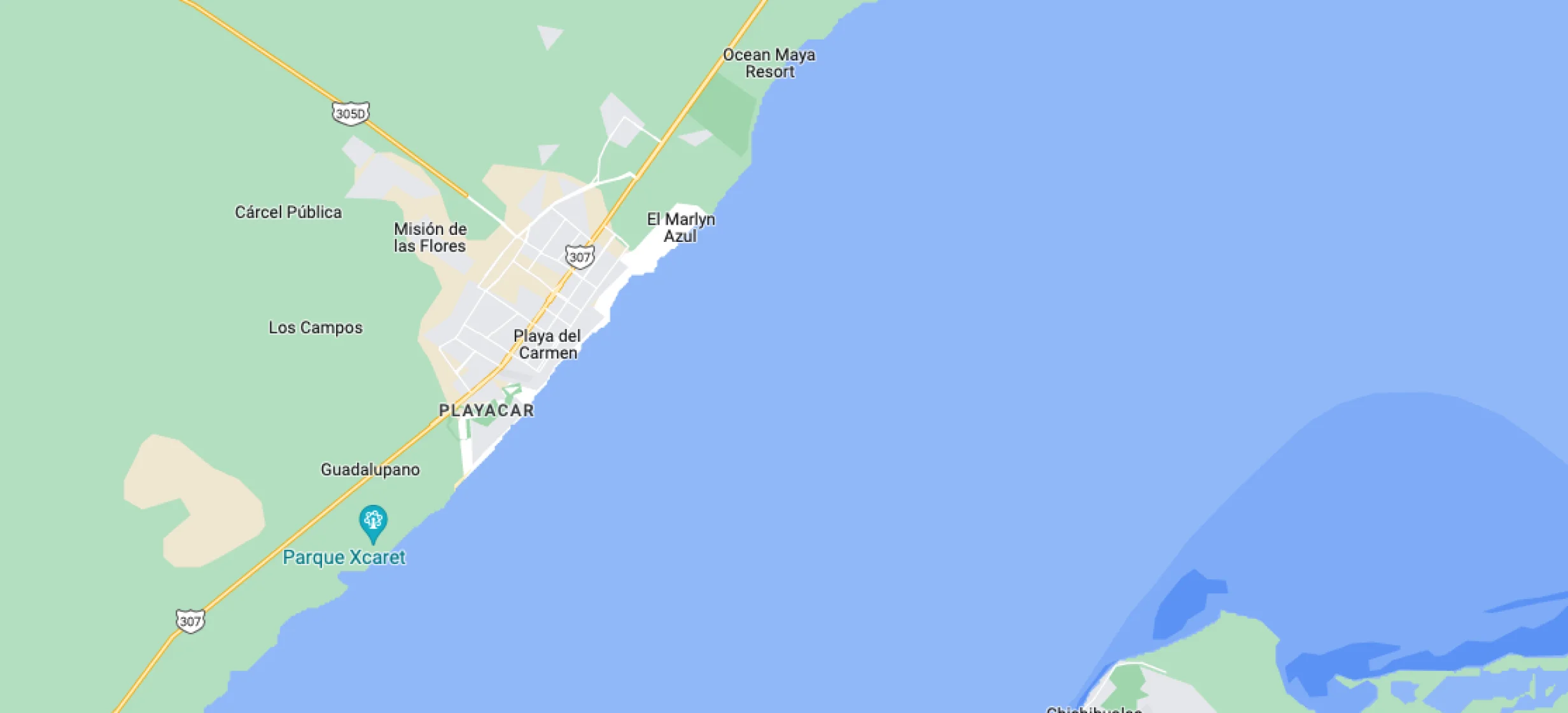 Google map of Palafitos Overwater Bungalows