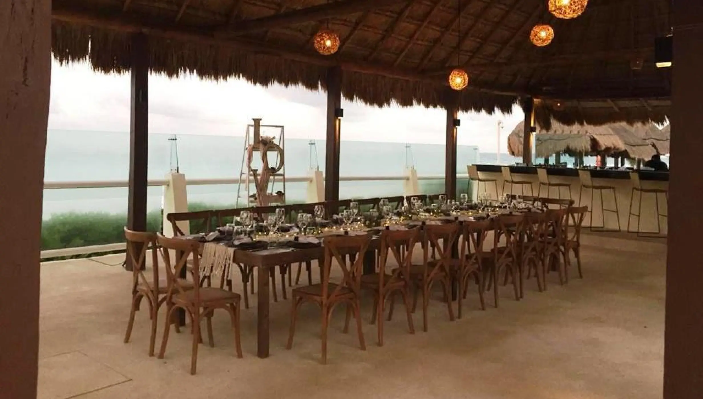 La palapa wedding venue at Paradisus Cancun