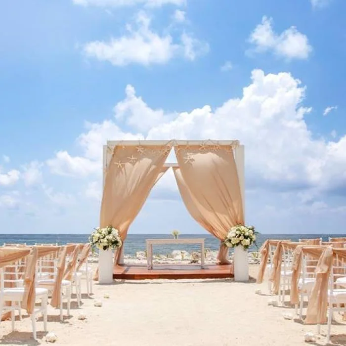 Ceremony in Beach Pergola at Grand Palladium Costa Mujeres