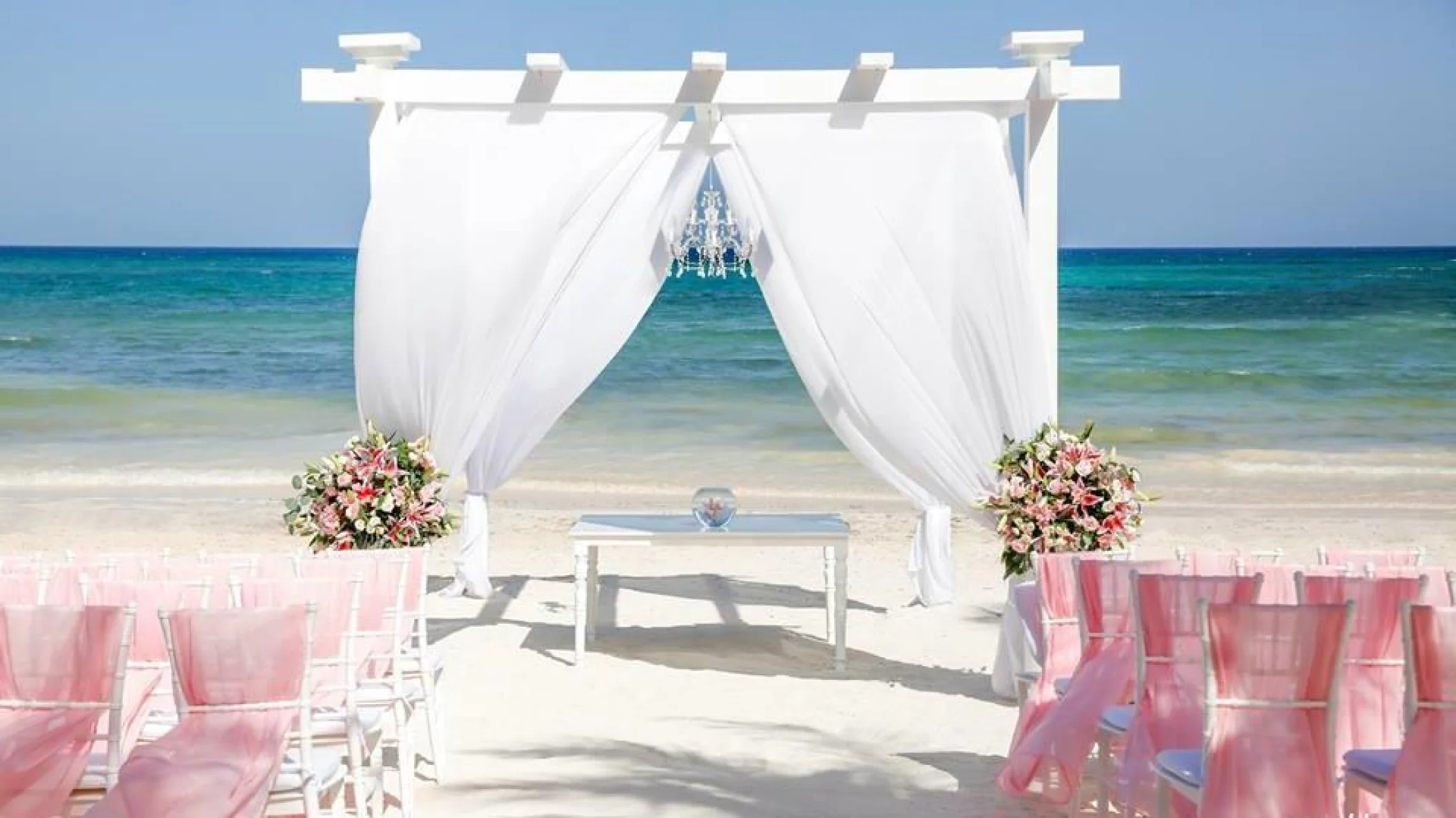 Ceremony in Beach Pergola at Grand Palladium Costa Mujeres