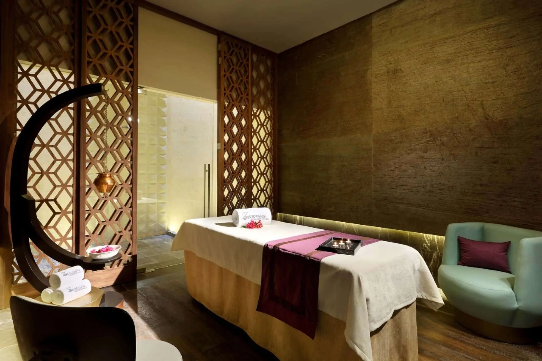 Massage table in the spa at Grand Palladium Costa Mujeres, Cancun