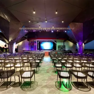 Open-air theater with rows of seating at Grand Palladium Costa Mujeres, Cancun