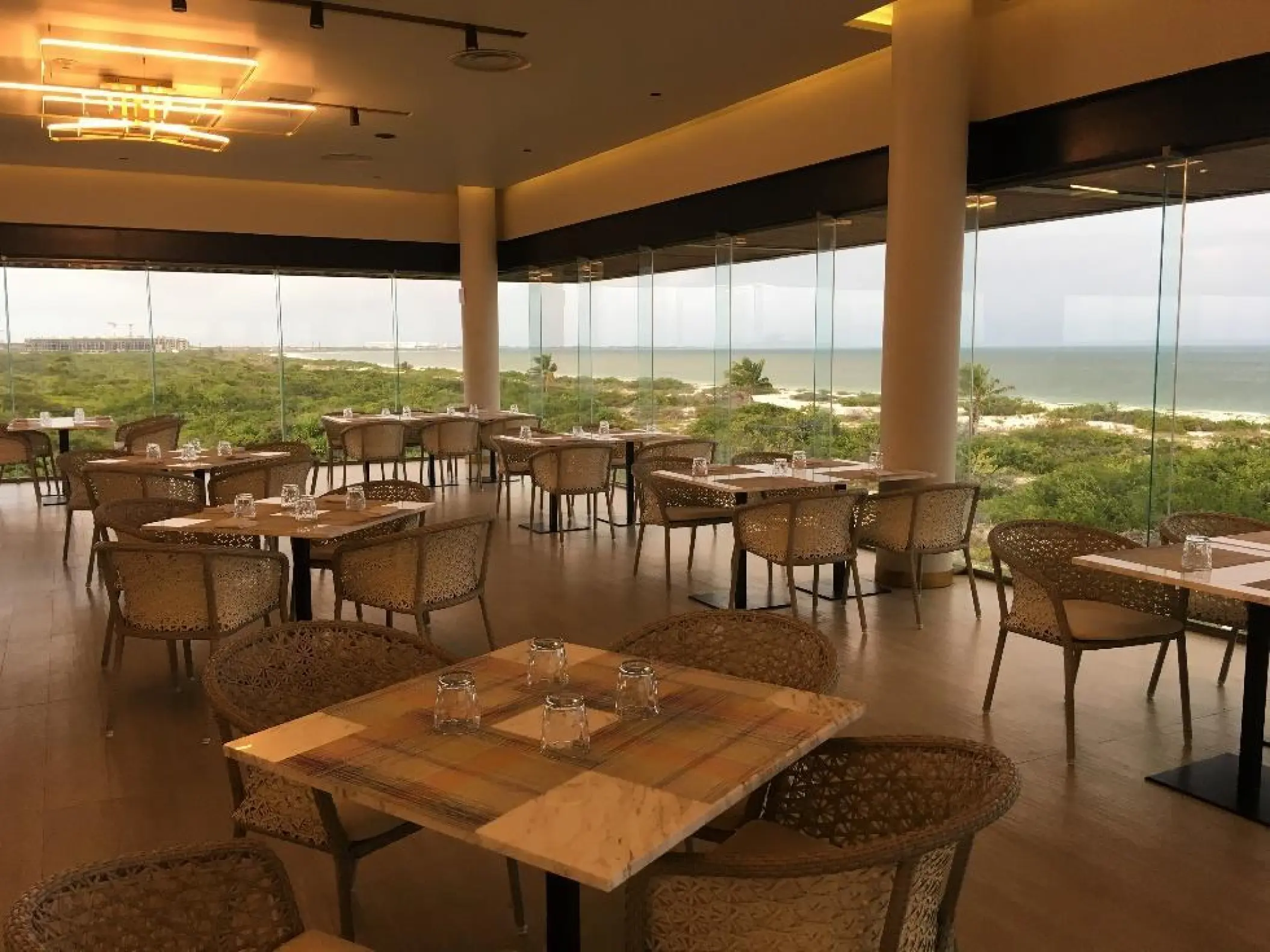 Poseidon Terrace dining area with ocean views at Grand Palladium Costa Mujeres, Cancun