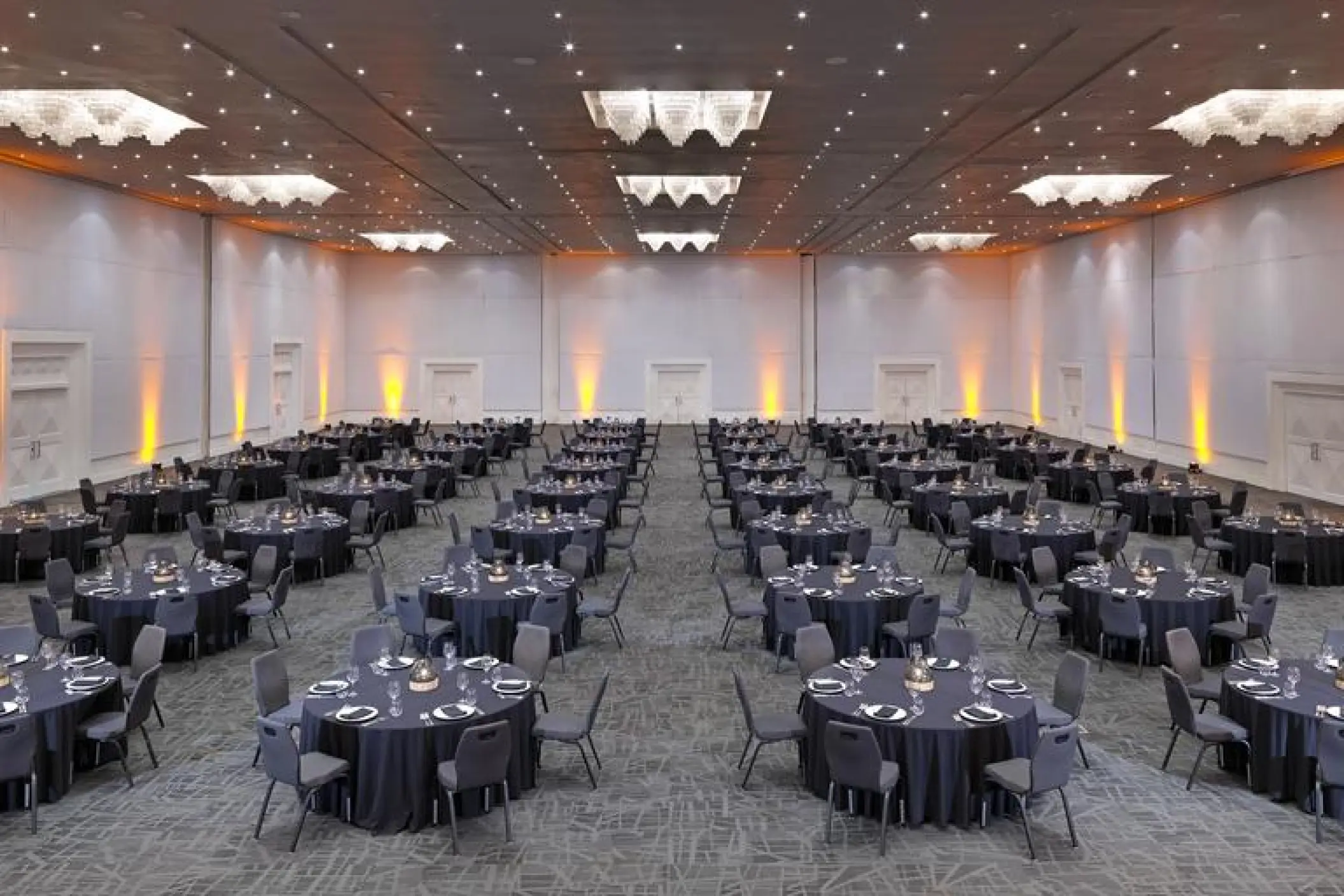 Indoor ballroom wedding reception at Paradisus Cancun, Cancun