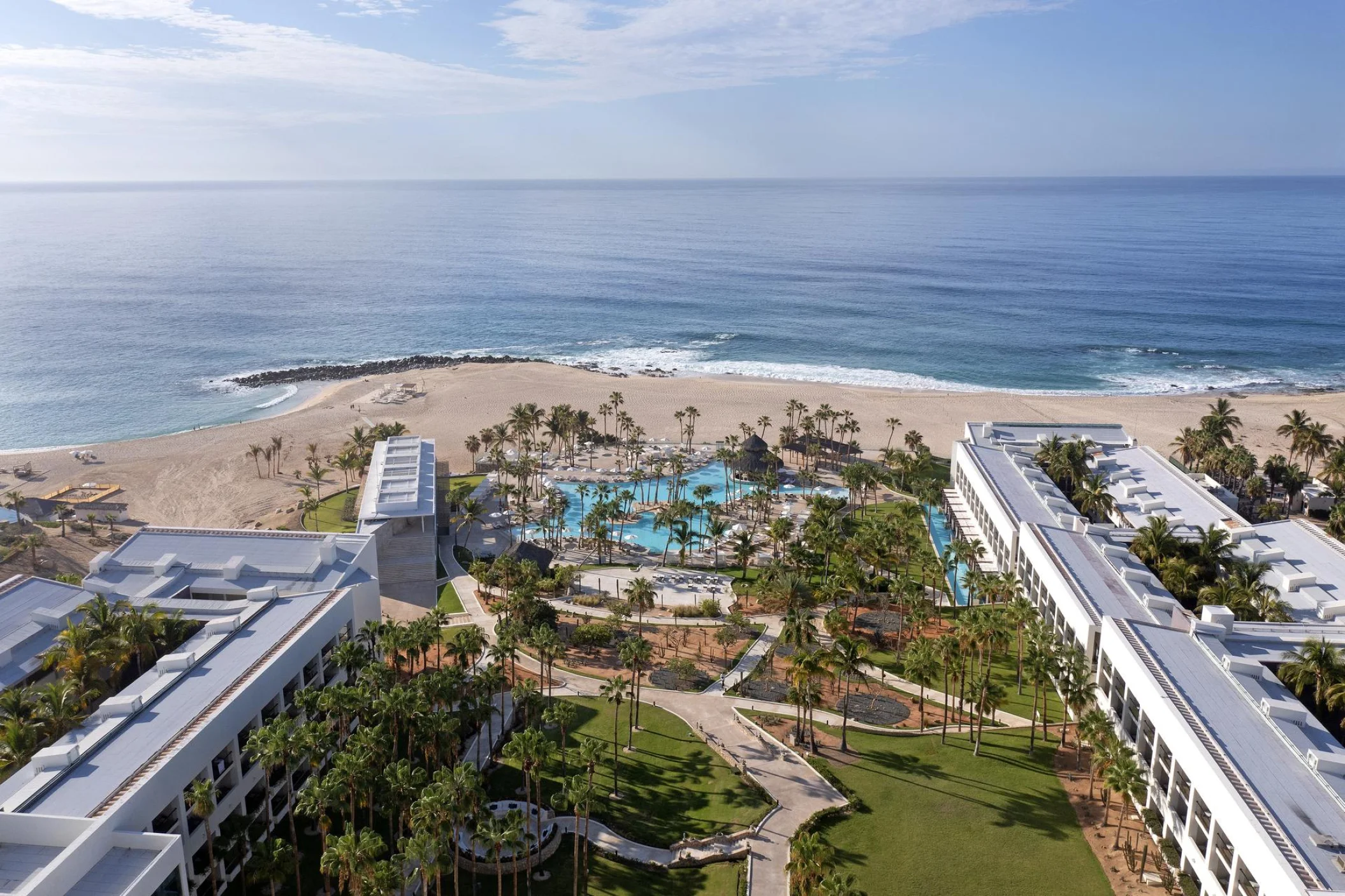 Panoramic view of the beach at Paradisus Los Cabos