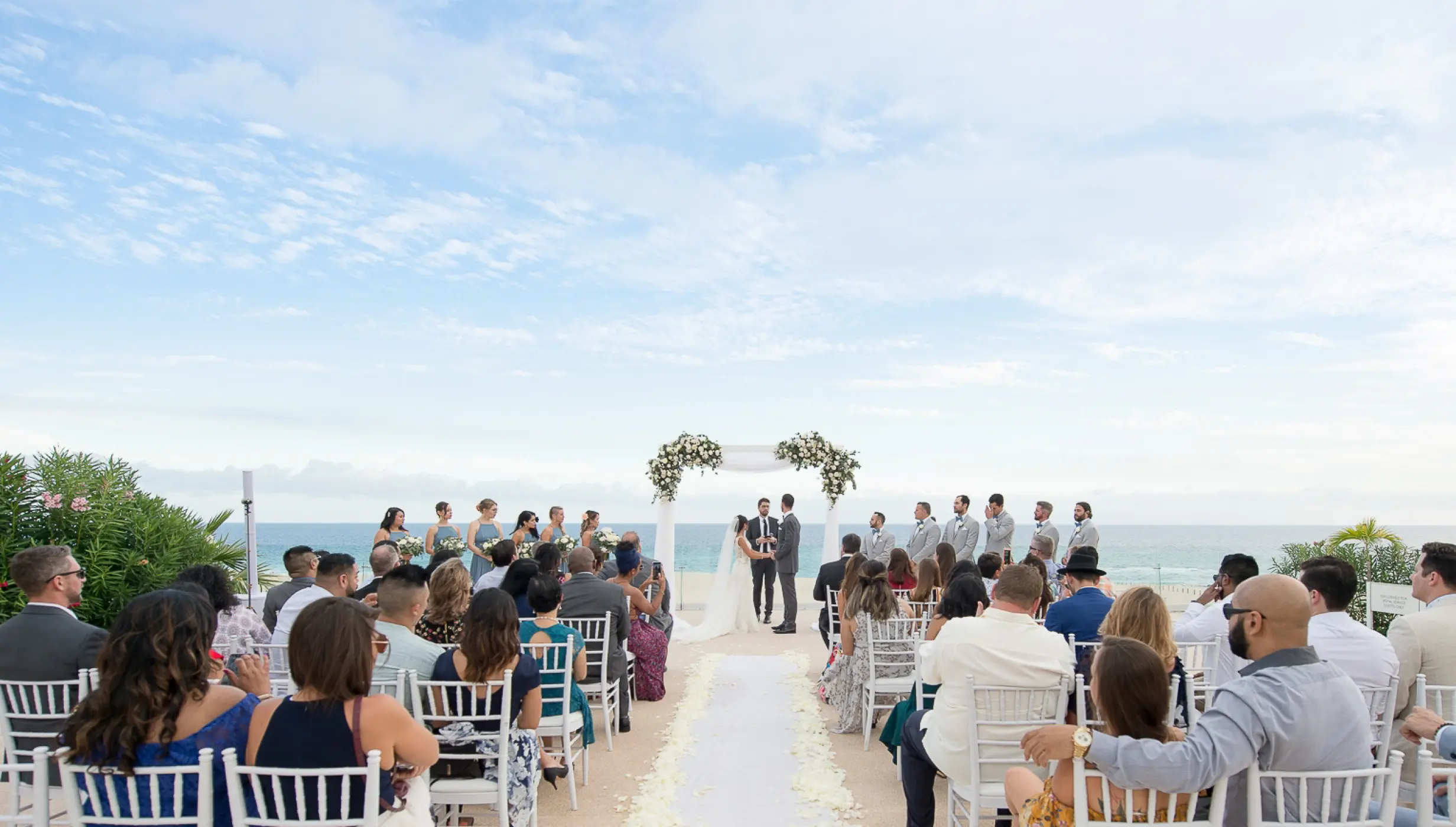 Ceremony in the ocean terrace at Paradisus Los Cabos