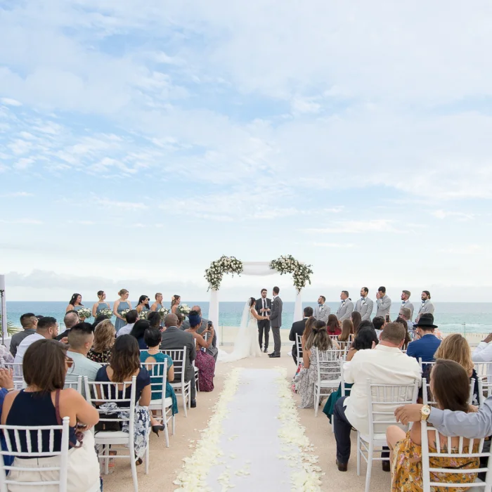 Ceremony in the ocean terrace at Paradisus Los Cabos