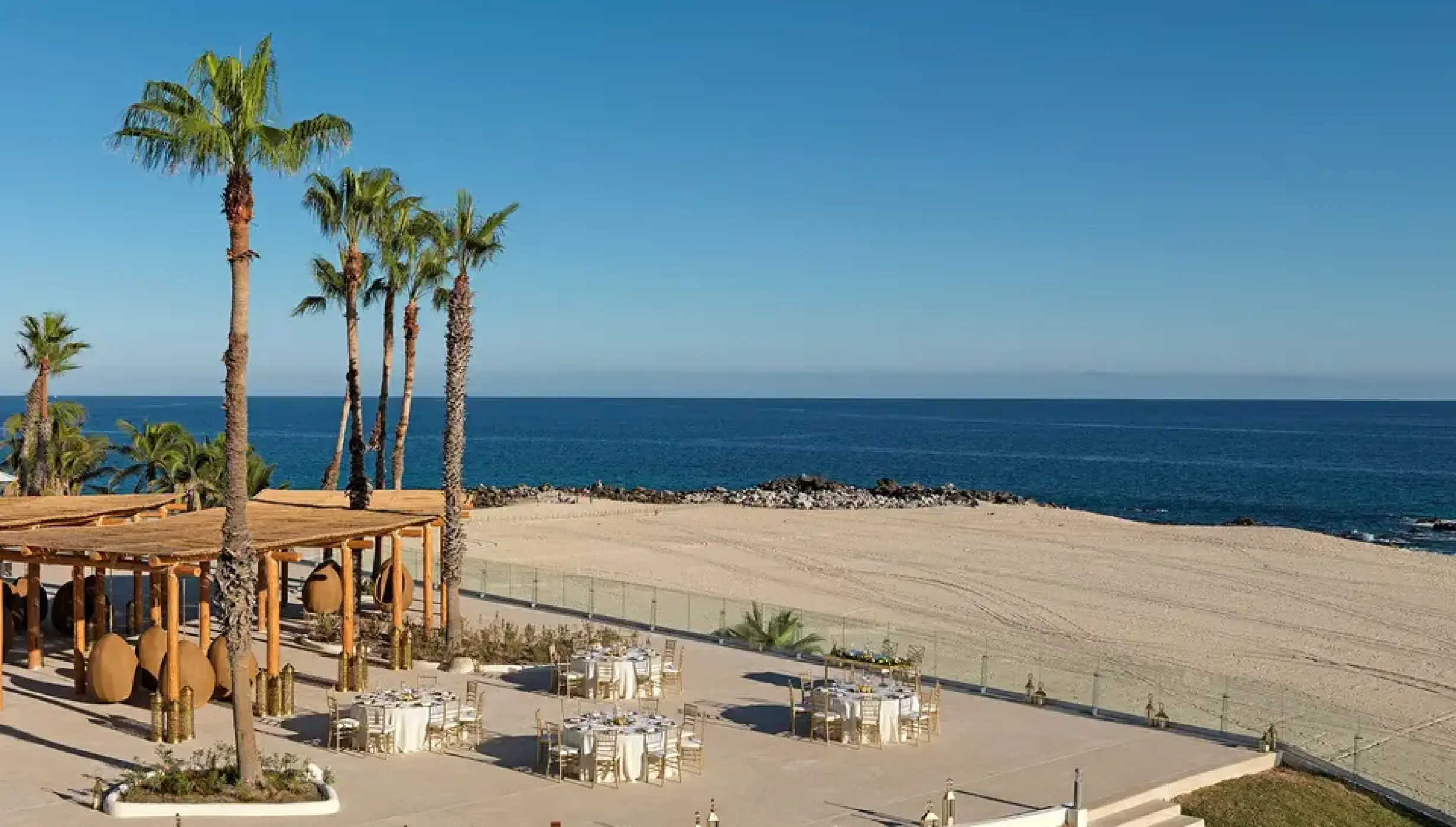 Cocktail party in the ocean pergola at Paradisus Los Cabos