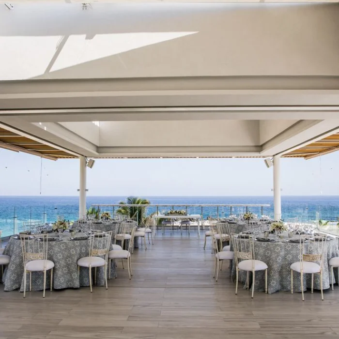 dinner reception at paradisus los cabos rooftop
