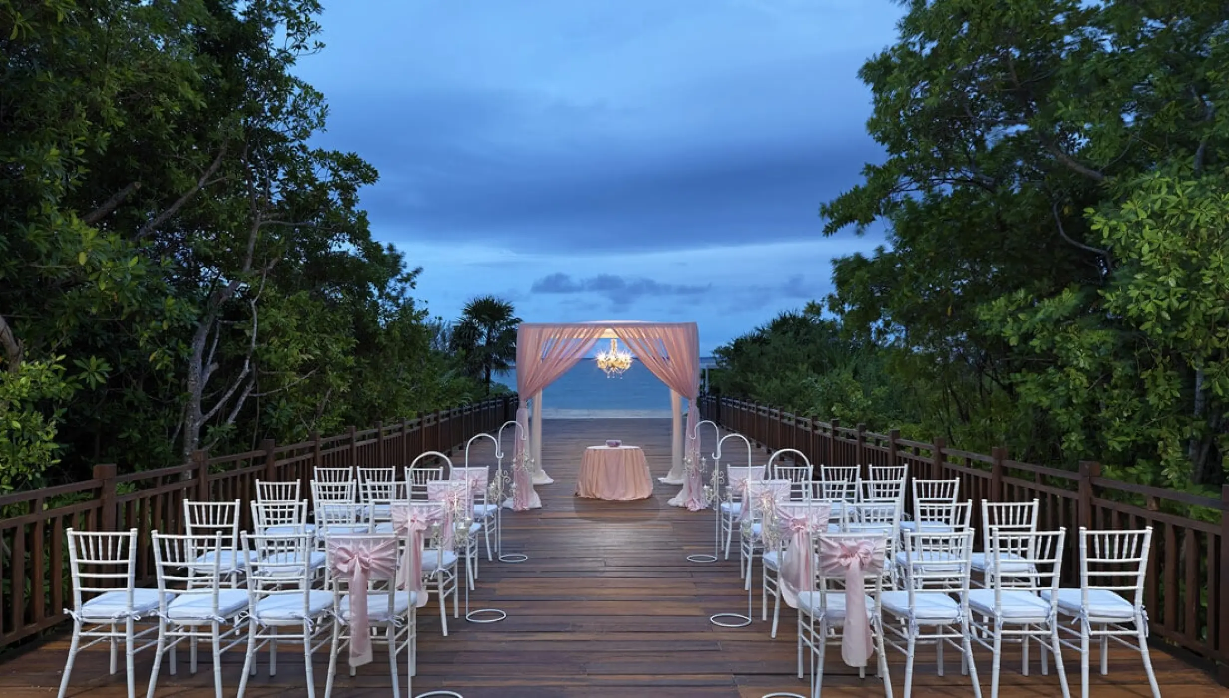 Paradisus La Perla deck wedding venue