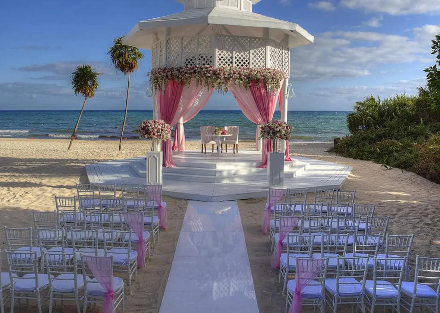 Paradisus Playa Del Carmen beach gazebo wedding venue