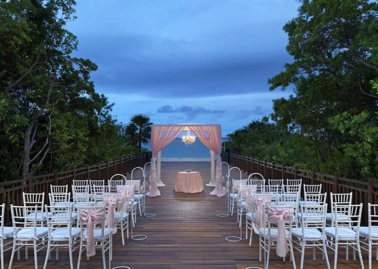 Paradisus Playa Del Carmen deck hallway wedding venue
