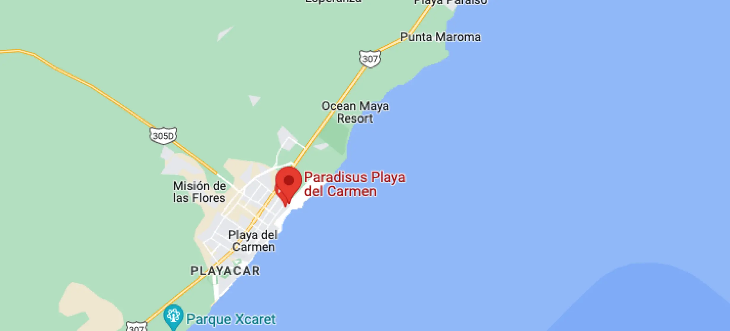 Google maps of Paradisus Playa Del Carmen