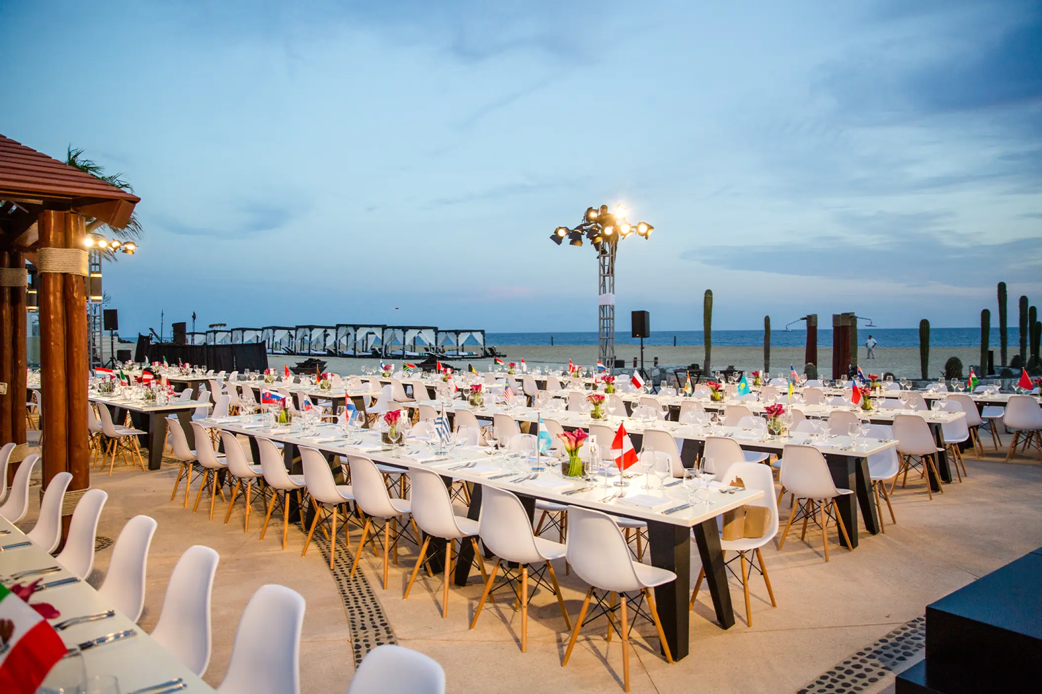 Aire Terrace wedding reception setup at Pueblo Bonito Pacifica, Cabo San Lucas