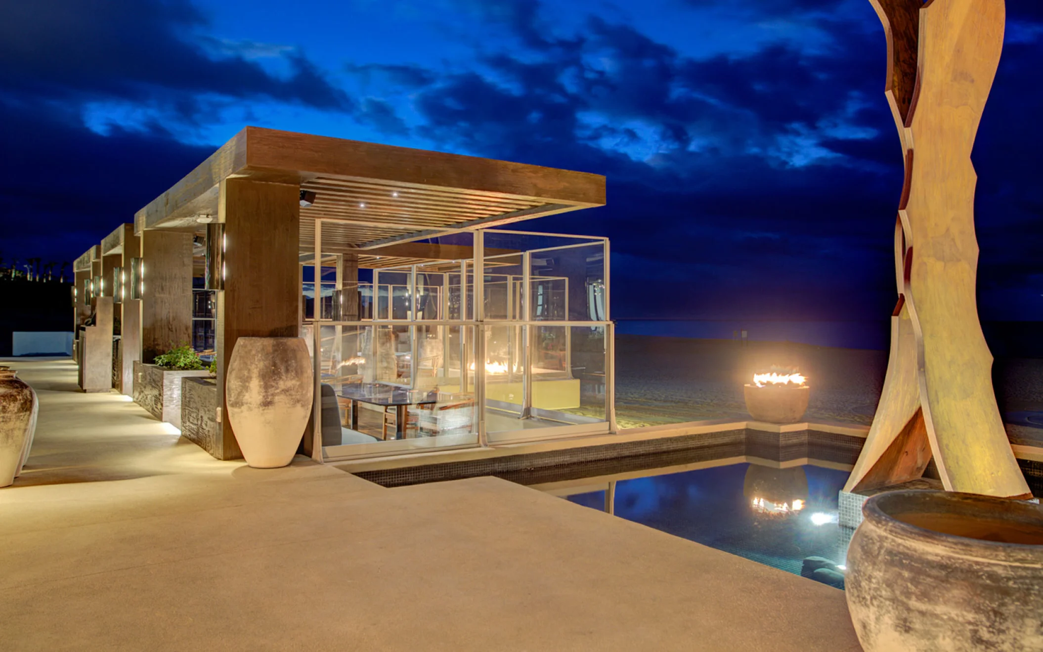 Night views of Pueblo Bonito Pacifica Golf & Spa Resort