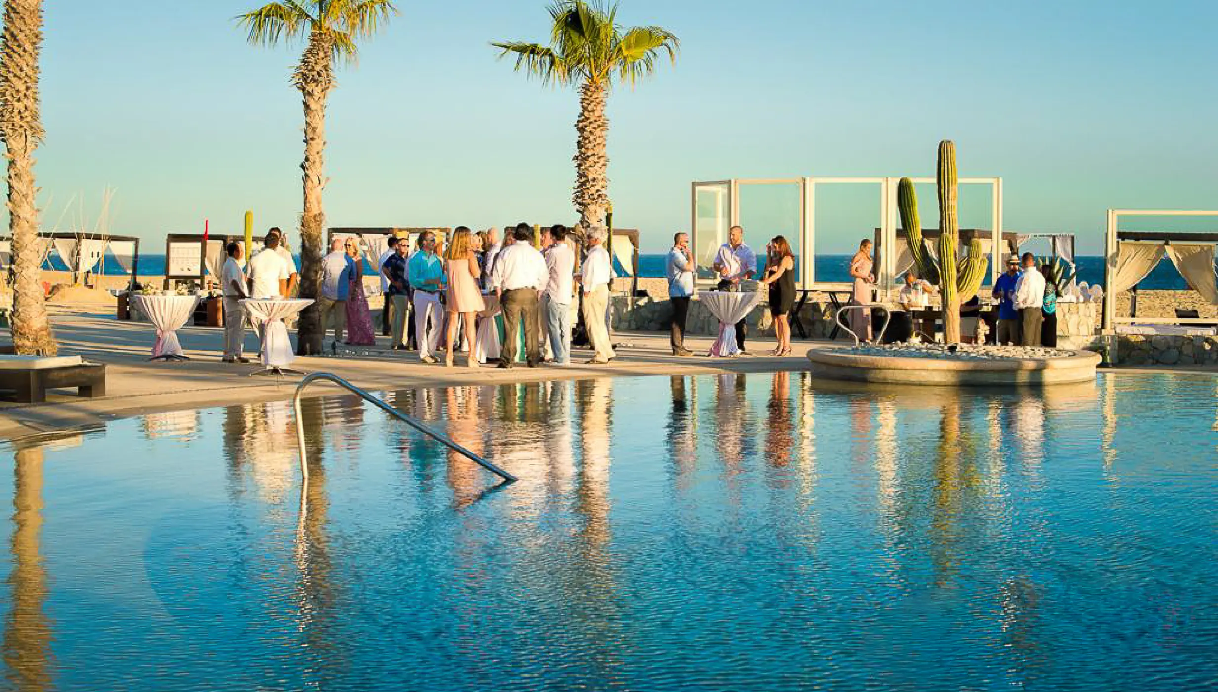 Constellation pool deck wedding venue at Pueblo Bonito Pacifica Golf & Spa Resort