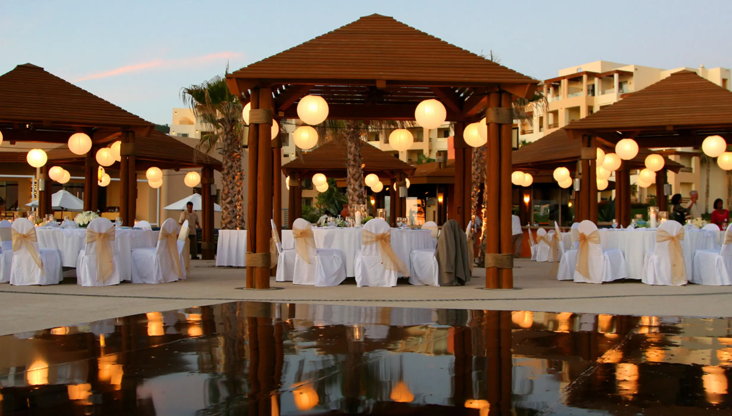 Pool area wedding venue at Pueblo Bonito Pacifica Golf & Spa Resort