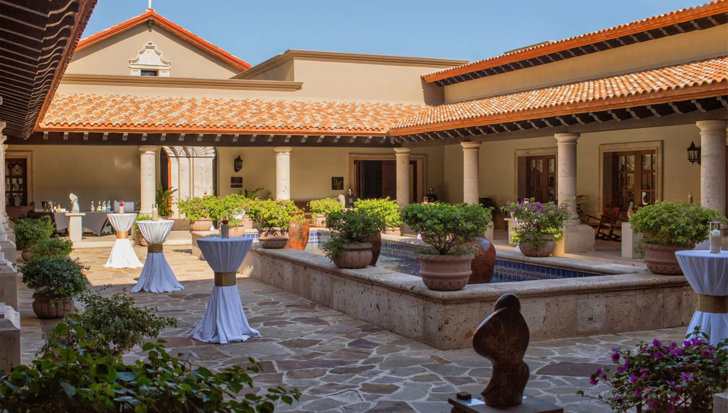 Courtyard wedding venue at Pueblo Bonito Sunset Beach  Golf & Spa Resort