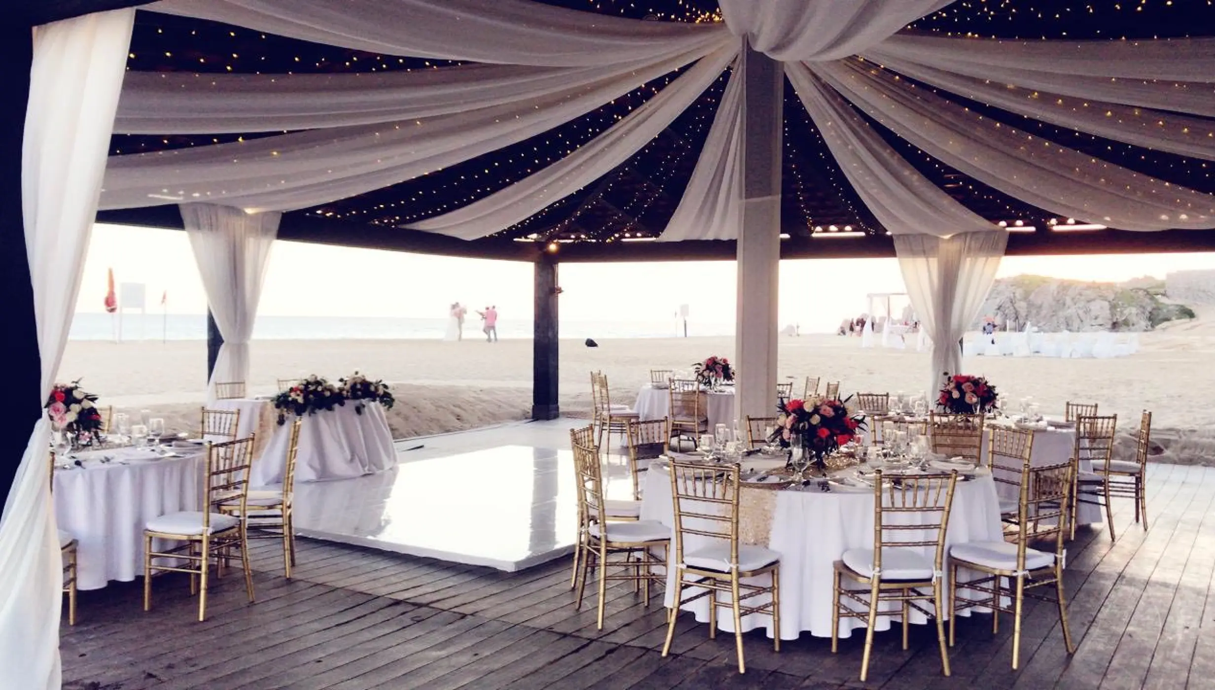 Ocean breeze deck wedding venue at Pueblo Bonito Sunset Beach Golf & Spa Resort