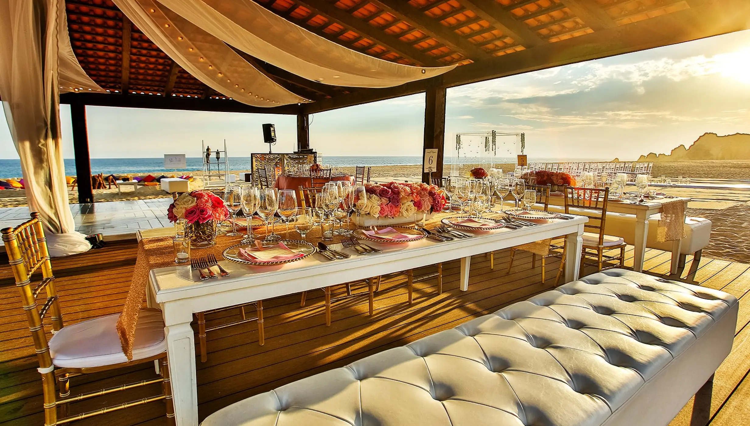 Ocean breeze deck wedding venue at Pueblo Bonito Sunset Beach Golf & Spa Resort