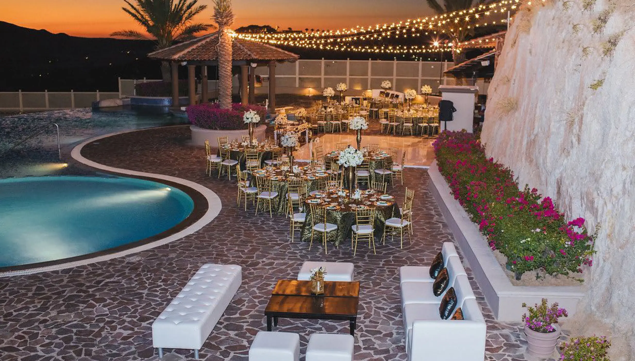 Sky pool upper terrace at Pueblo Bonito Sunset Beach Golf & Spa Resort