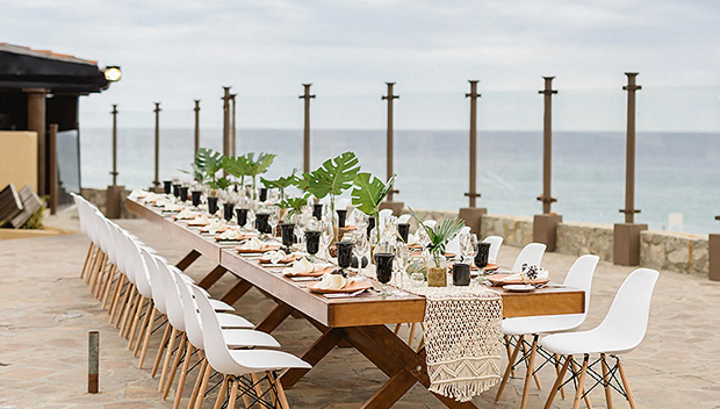 Sunset deck wedding venue at Pueblo Bonito Sunset Beach Golf & Spa Resort