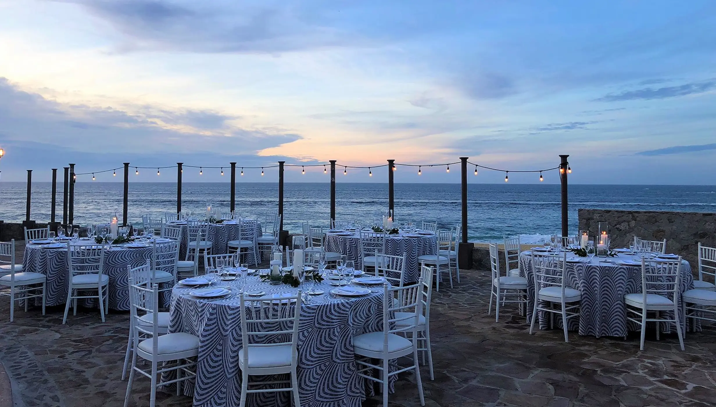 Sunset deck wedding venue at Pueblo Bonito Sunset Beach Golf & Spa Resort