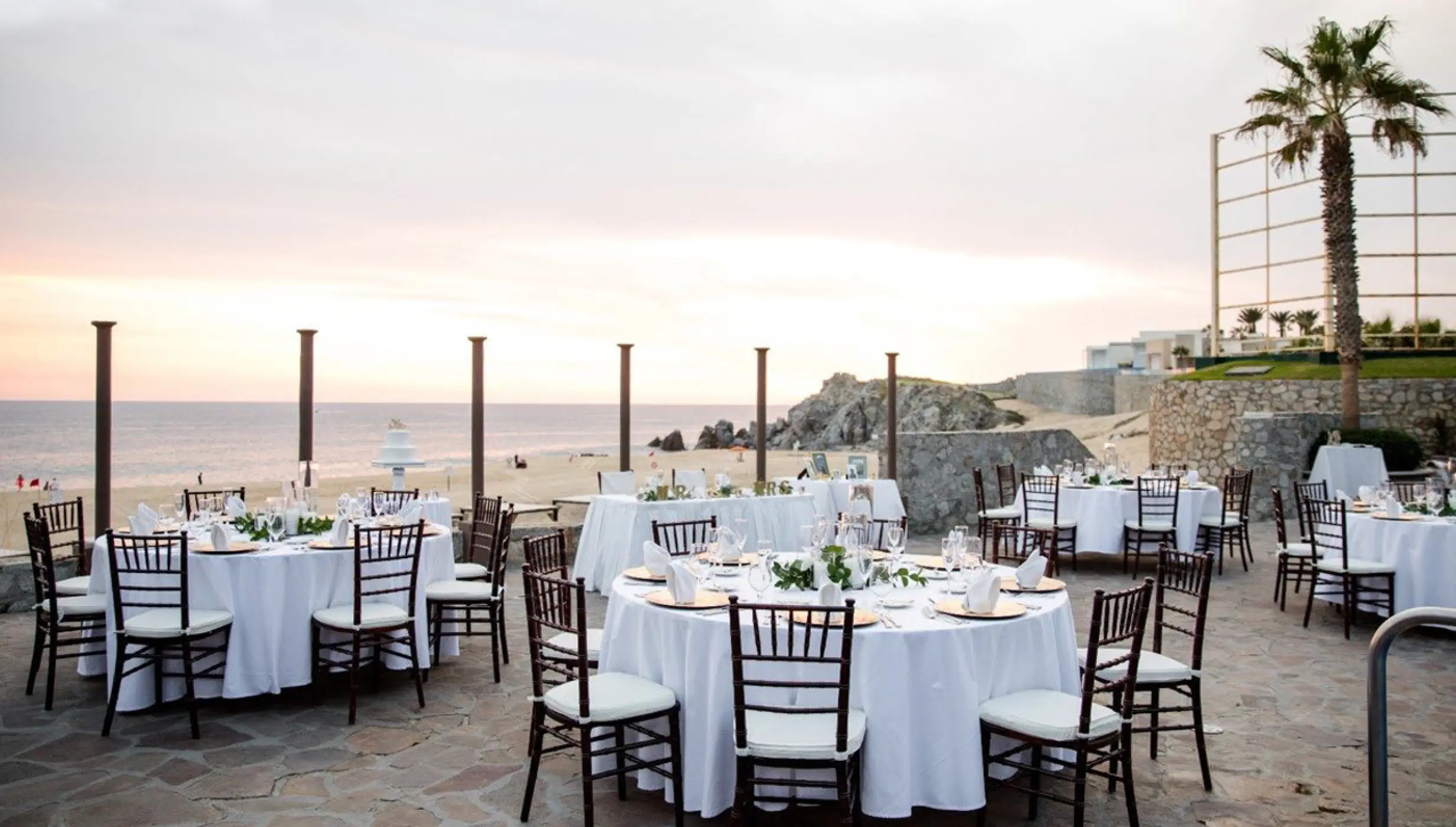 Sunset deck wedding venue at Pueblo Bonito Sunset Beach Golf & Spa Resort